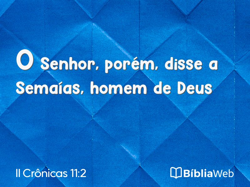 II Crônicas 11:2 em imagem para compartilhar