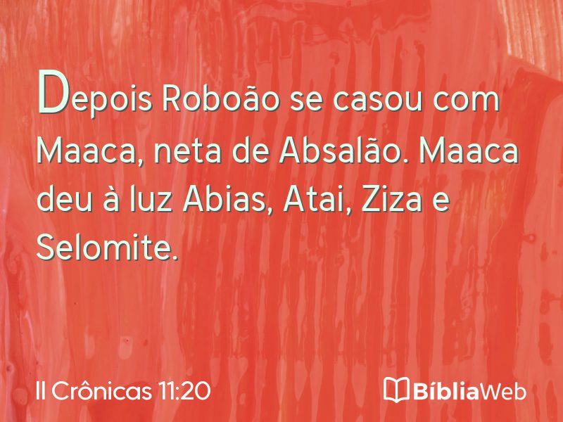 II Crônicas 11:20 em imagem para compartilhar