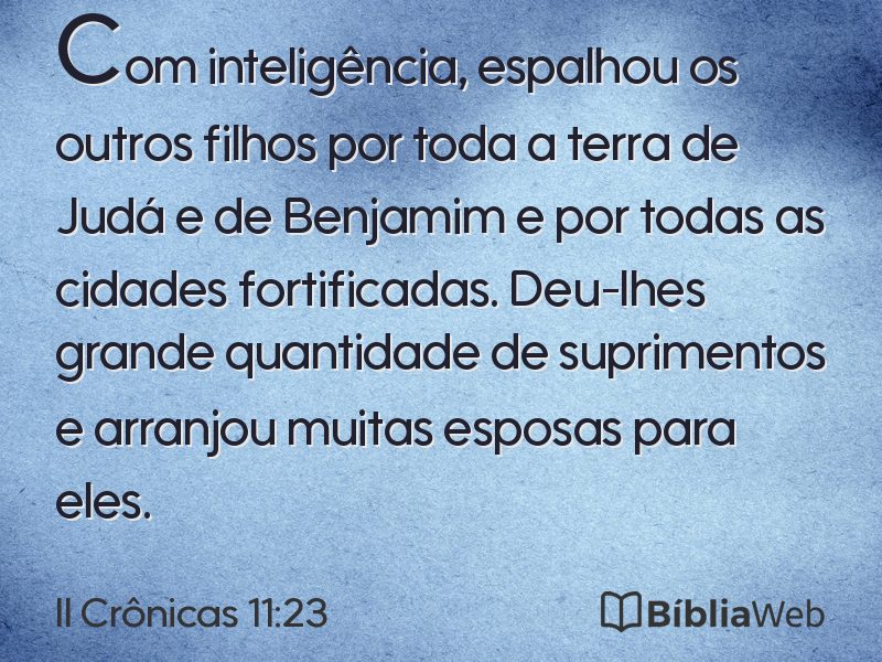 II Crônicas 11:23 em imagem para compartilhar