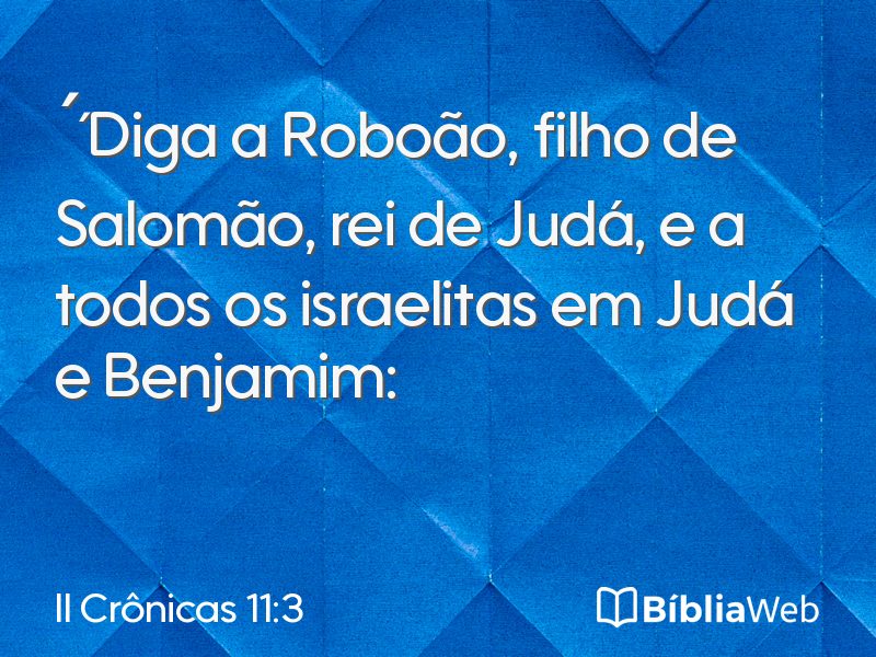II Crônicas 11:3 em imagem para compartilhar