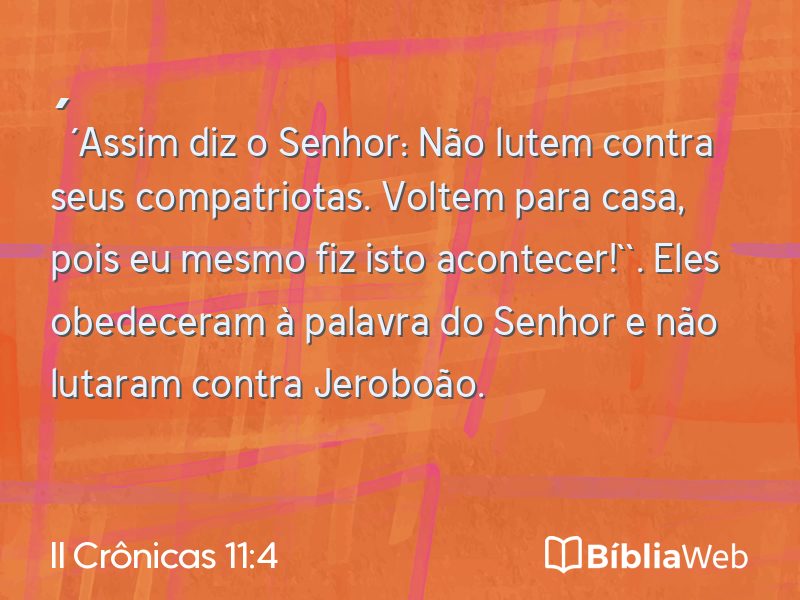 II Crônicas 11:4 em imagem para compartilhar