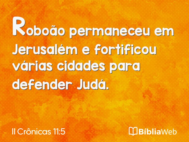 II Crônicas 11:5 em imagem para compartilhar