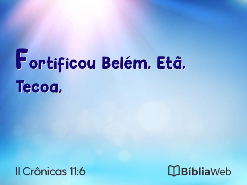II Crônicas 11:6 em imagem para compartilhar
