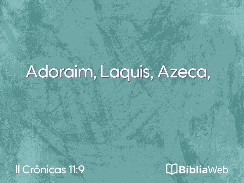 II Crônicas 11:9 em imagem para compartilhar