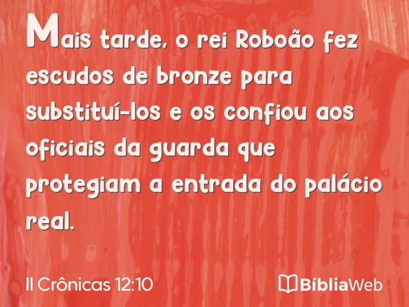 II Crônicas 12:10 em imagem para compartilhar