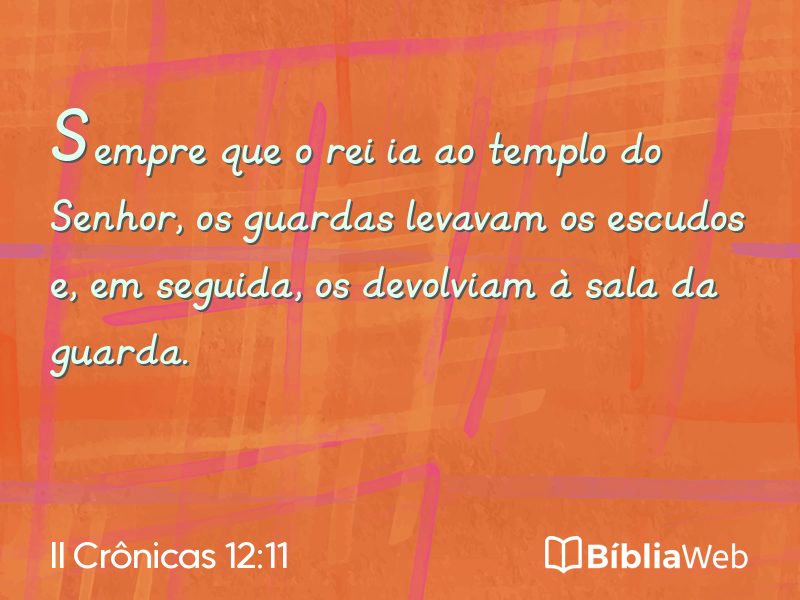 II Crônicas 12:11 em imagem para compartilhar