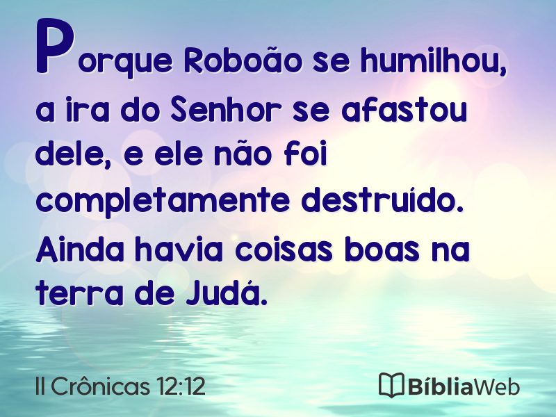 II Crônicas 12:12 em imagem para compartilhar