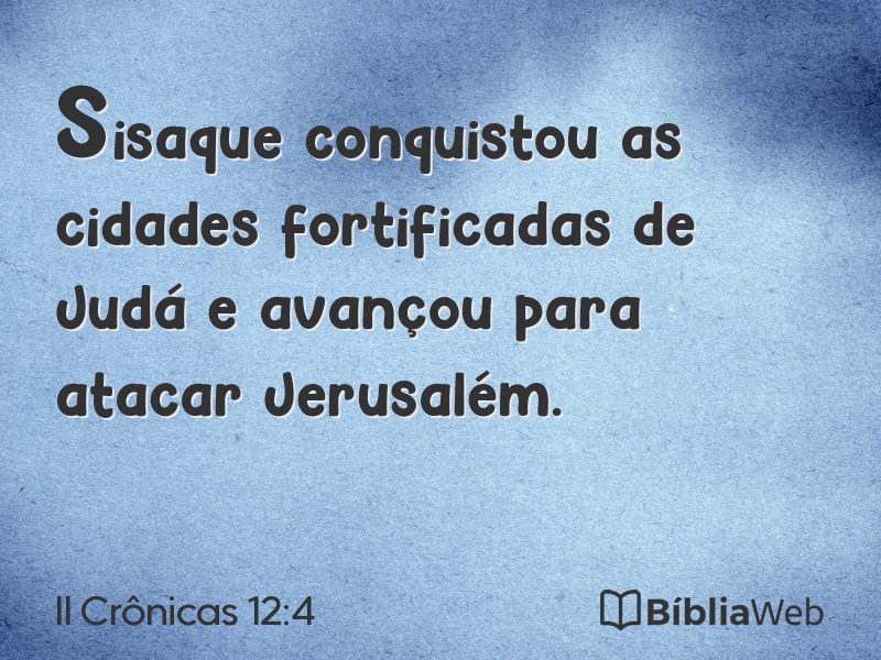 II Crônicas 12:4 em imagem para compartilhar
