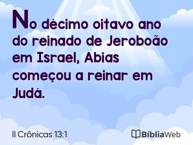 II Crônicas 13:1 em imagem para compartilhar