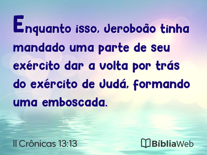 II Crônicas 13:13 em imagem para compartilhar