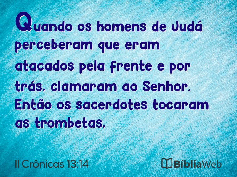 II Crônicas 13:14 em imagem para compartilhar