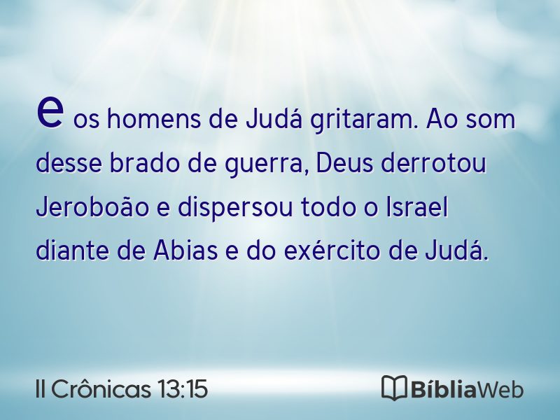 II Crônicas 13:15 em imagem para compartilhar