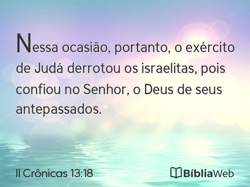 II Crônicas 13:18 em imagem para compartilhar