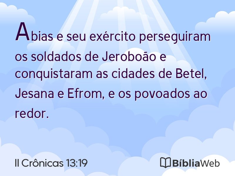 II Crônicas 13:19 em imagem para compartilhar