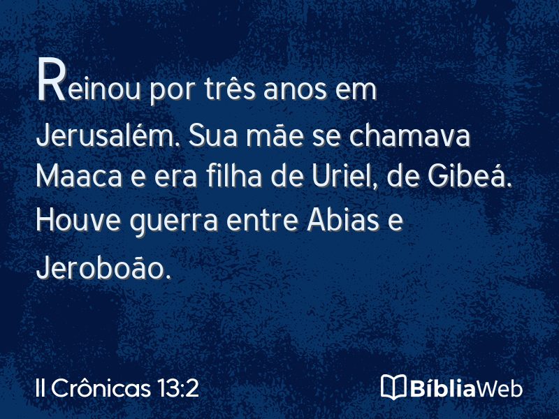 II Crônicas 13:2 em imagem para compartilhar