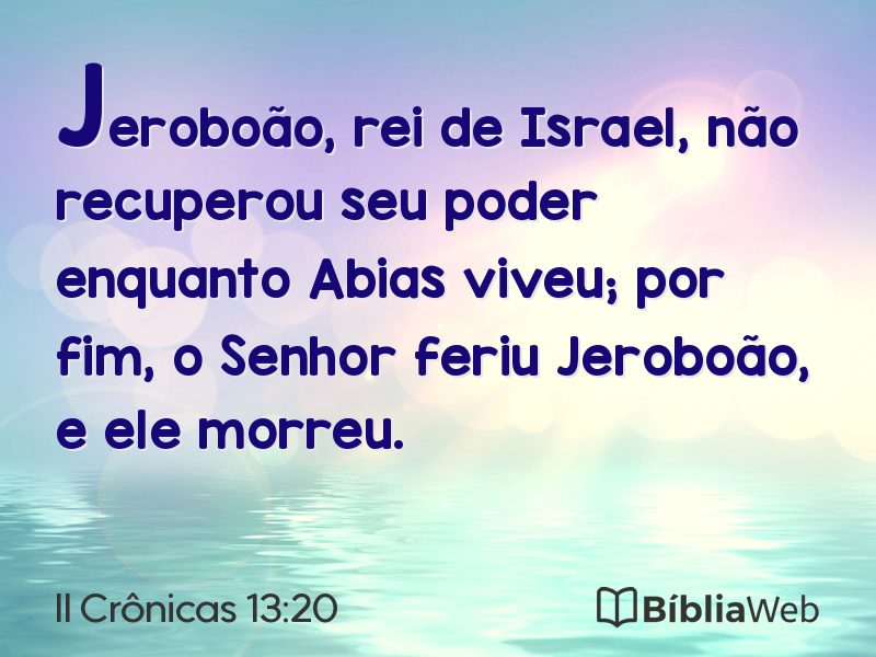 II Crônicas 13:20 em imagem para compartilhar