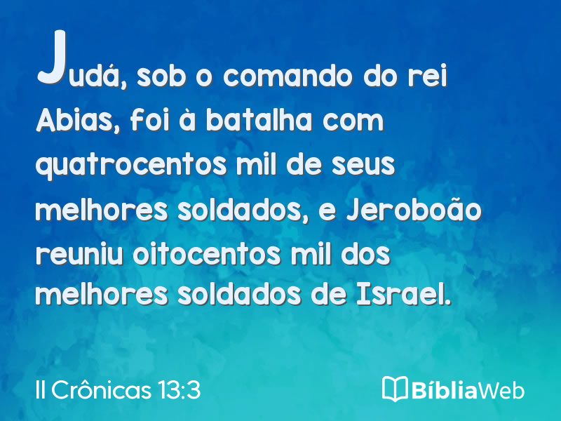 II Crônicas 13:3 em imagem para compartilhar