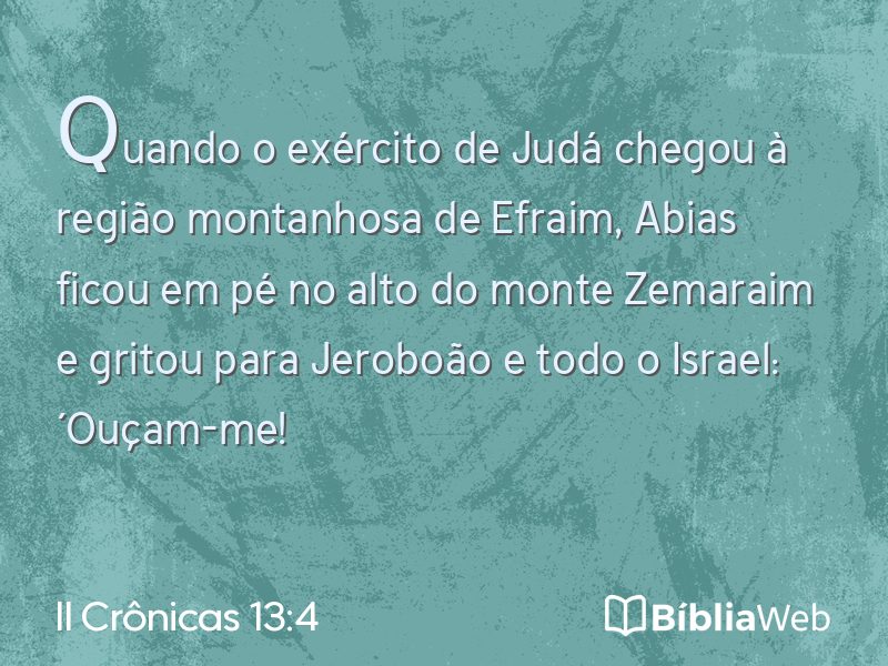 II Crônicas 13:4 em imagem para compartilhar