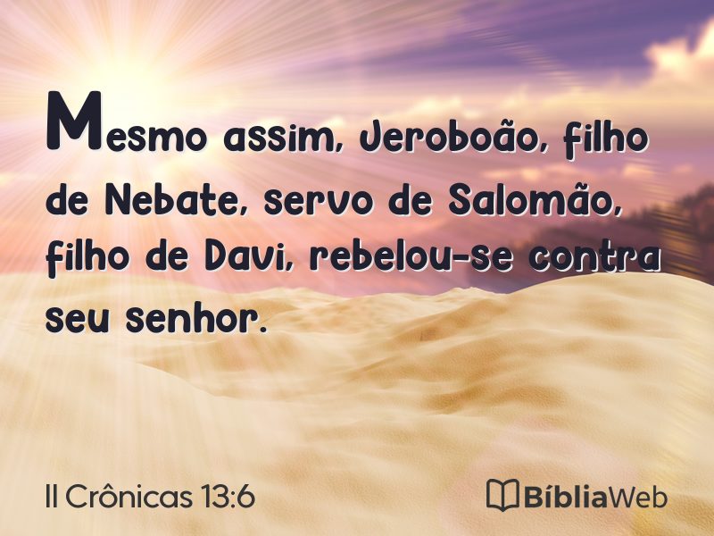 II Crônicas 13:6 em imagem para compartilhar