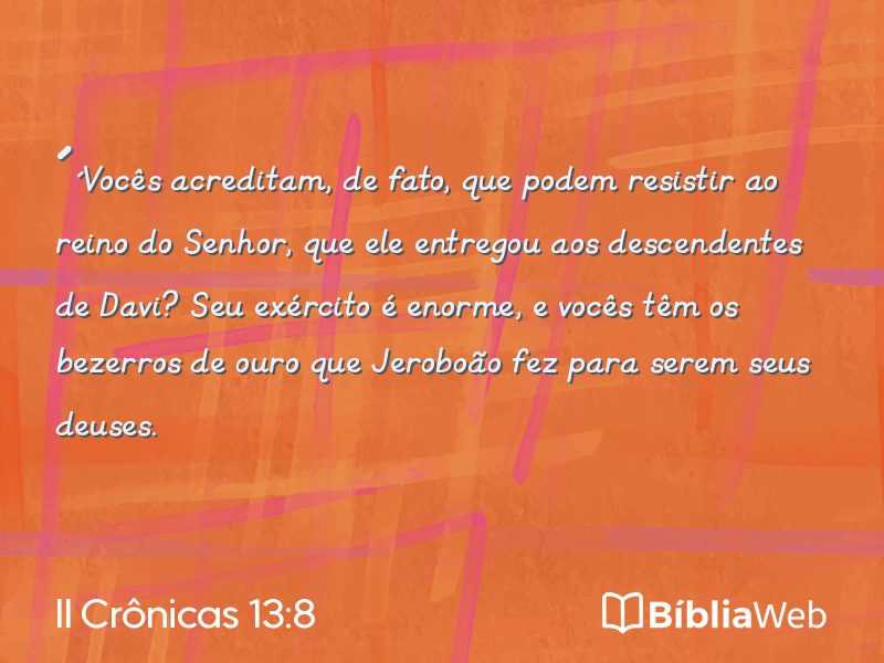II Crônicas 13:8 em imagem para compartilhar
