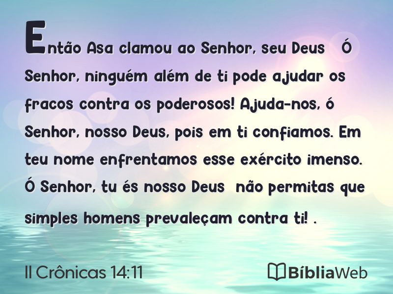 II Crônicas 14:11 em imagem para compartilhar