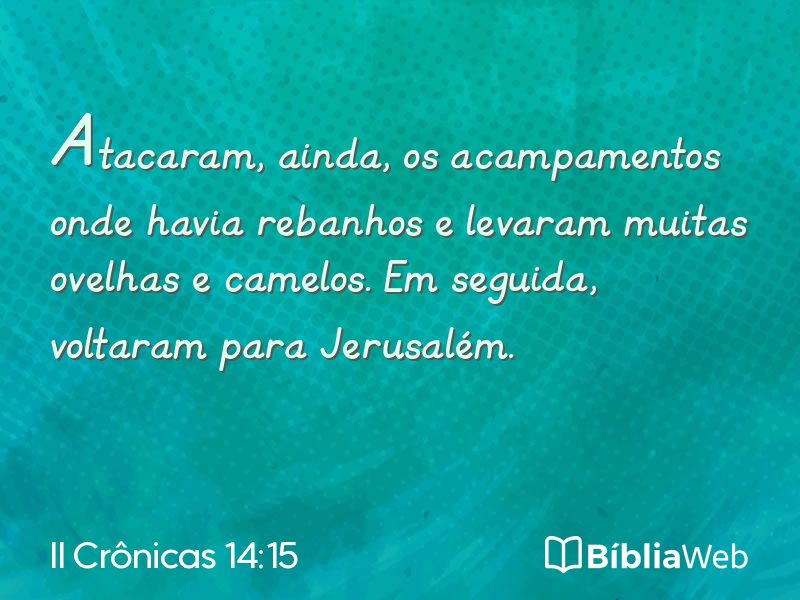 II Crônicas 14:15 em imagem para compartilhar