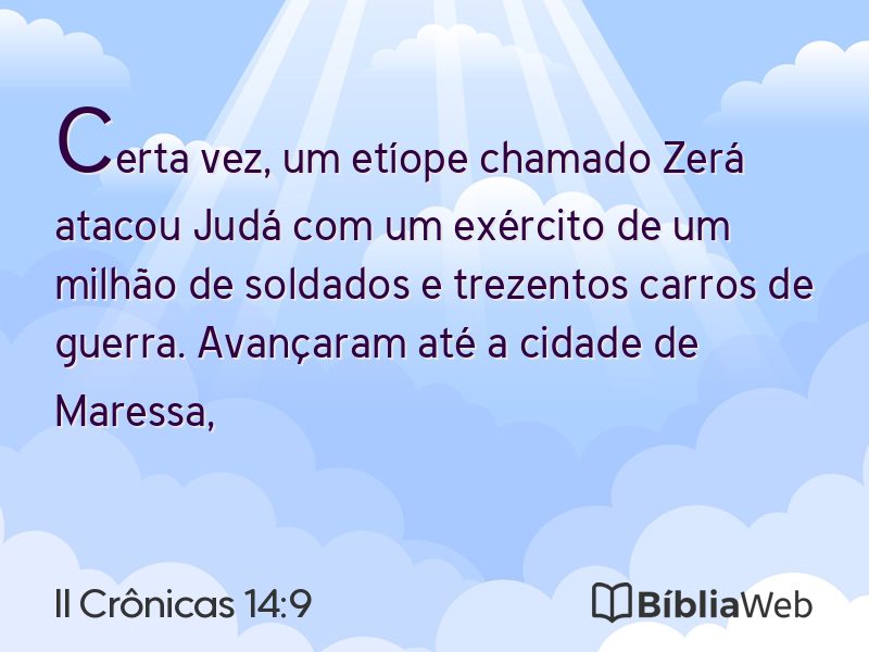 II Crônicas 14:9 em imagem para compartilhar