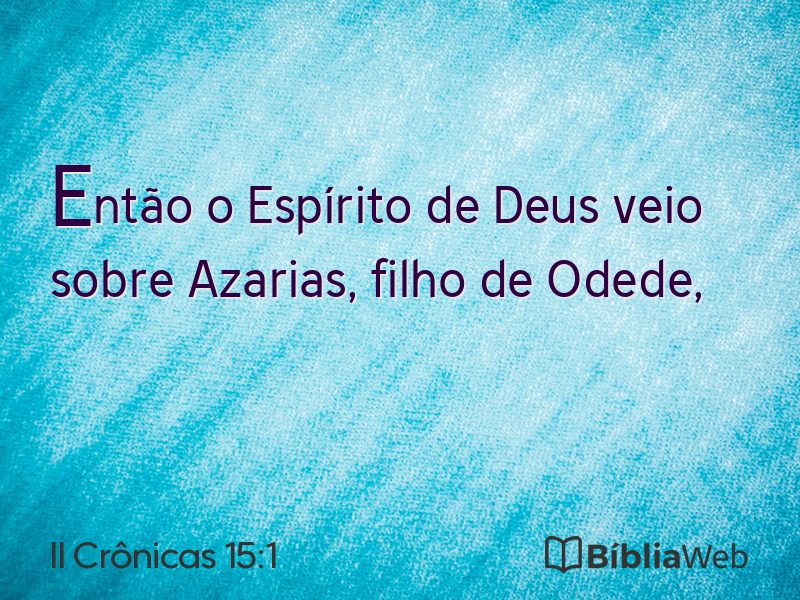 II Crônicas 15:1 em imagem para compartilhar
