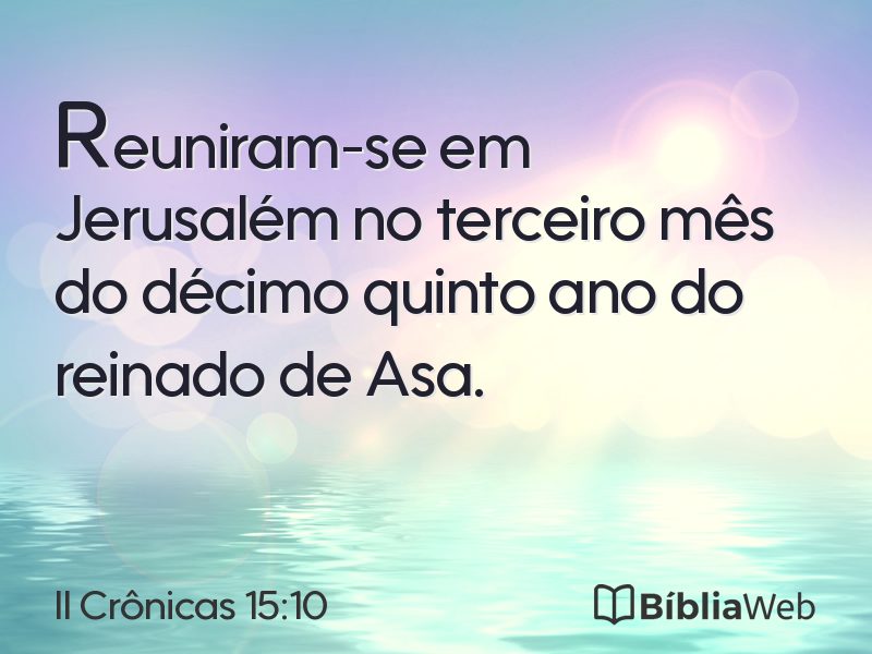 II Crônicas 15:10 em imagem para compartilhar