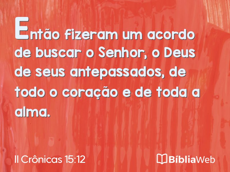 II Crônicas 15:12 em imagem para compartilhar