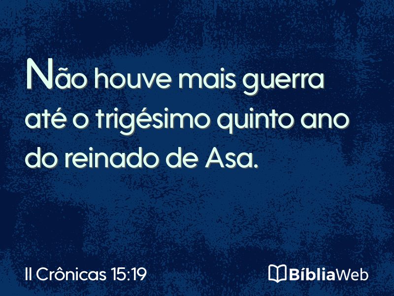 II Crônicas 15:19 em imagem para compartilhar