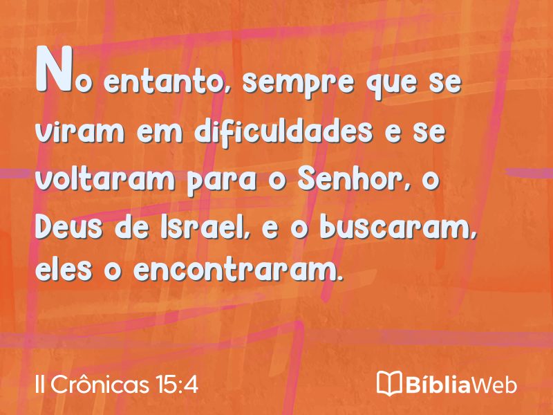 II Crônicas 15:4 em imagem para compartilhar