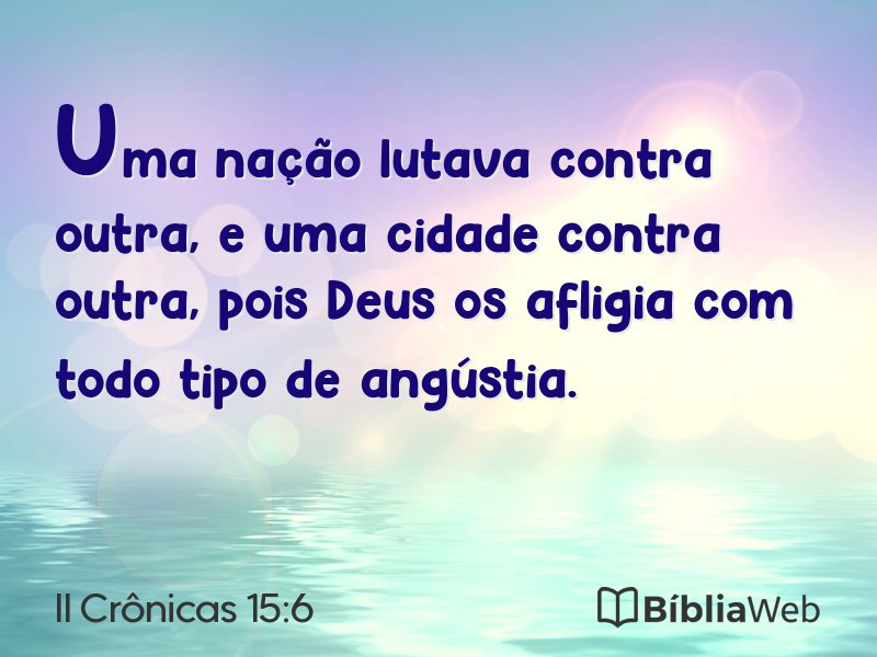II Crônicas 15:6 em imagem para compartilhar