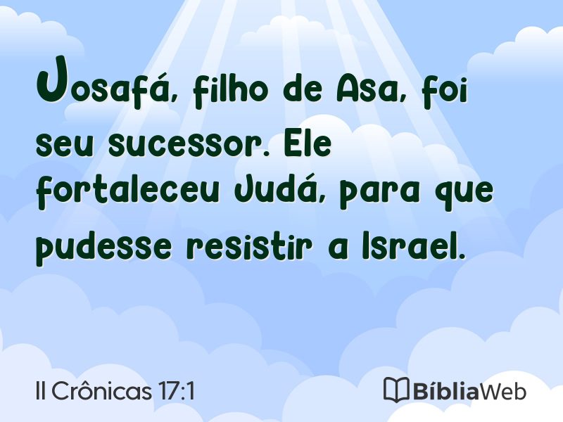 II Crônicas 17:1 em imagem para compartilhar