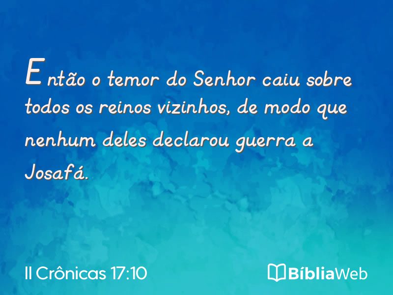 II Crônicas 17:10 em imagem para compartilhar