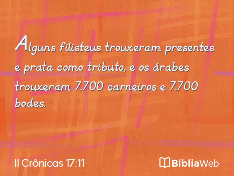 II Crônicas 17:11 em imagem para compartilhar