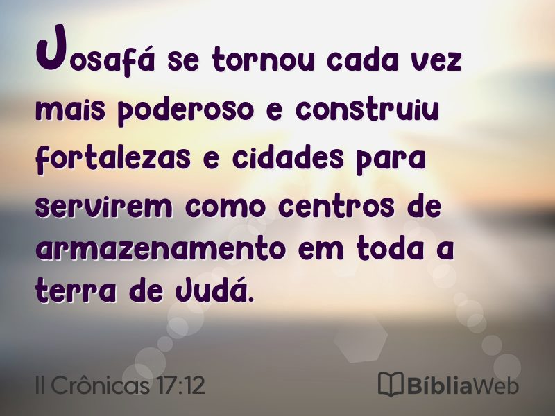 II Crônicas 17:12 em imagem para compartilhar