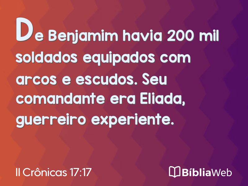 II Crônicas 17:17 em imagem para compartilhar