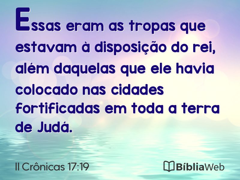 II Crônicas 17:19 em imagem para compartilhar