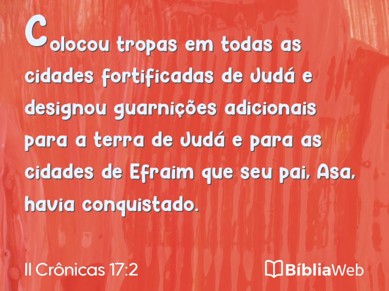 II Crônicas 17:2 em imagem para compartilhar