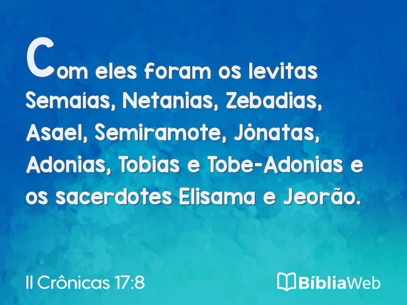 II Crônicas 17:8 em imagem para compartilhar