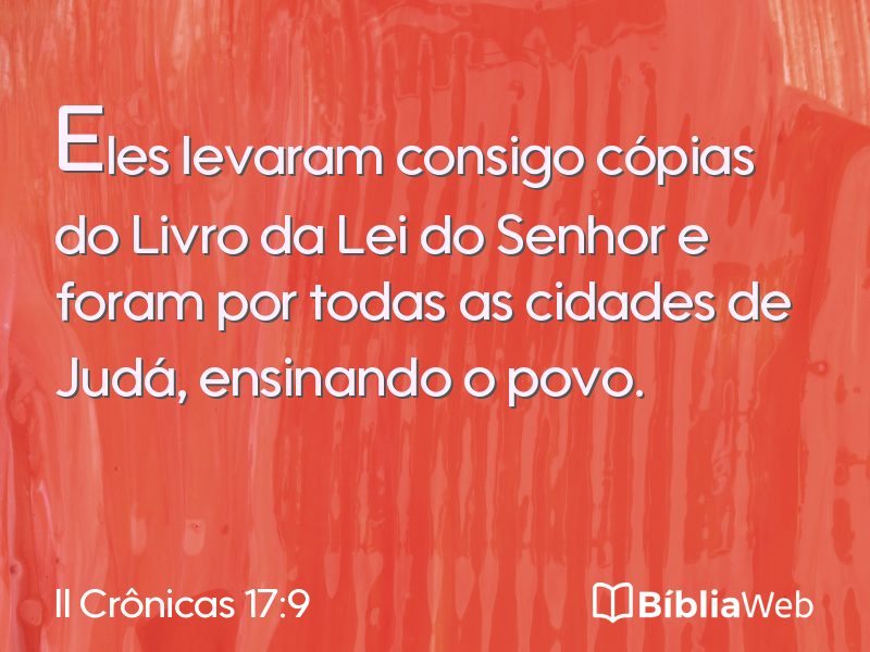 II Crônicas 17:9 em imagem para compartilhar