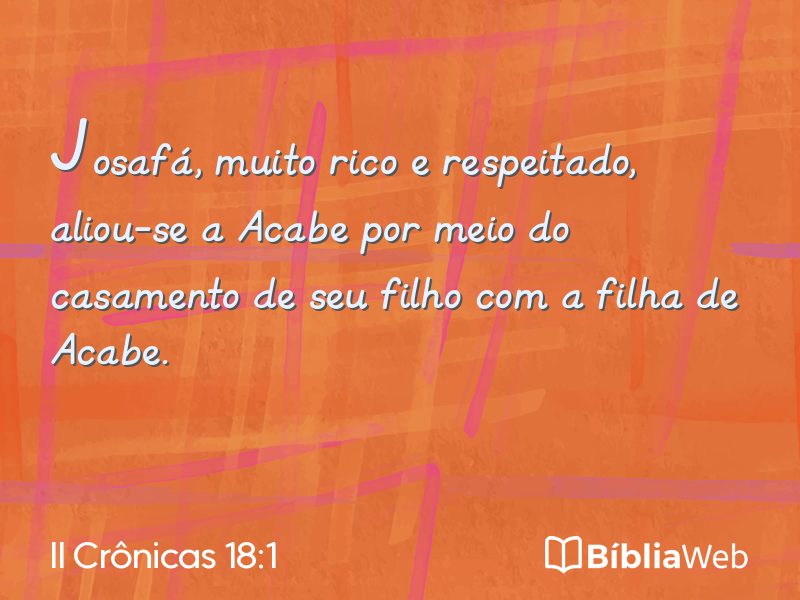 II Crônicas 18:1 em imagem para compartilhar