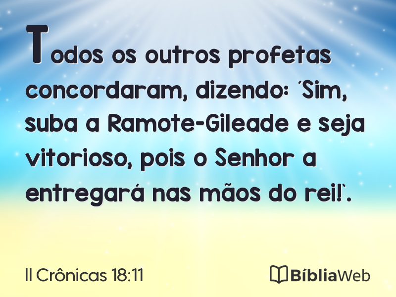 II Crônicas 18:11 em imagem para compartilhar