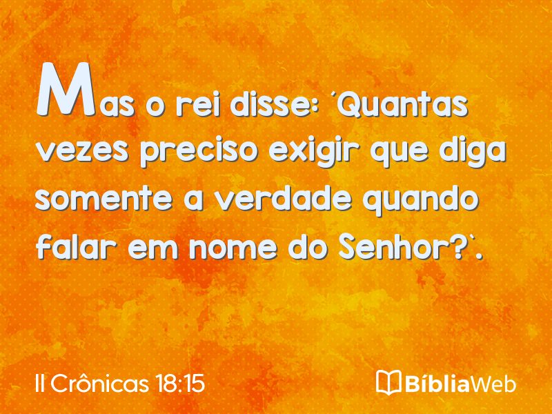 II Crônicas 18:15 em imagem para compartilhar