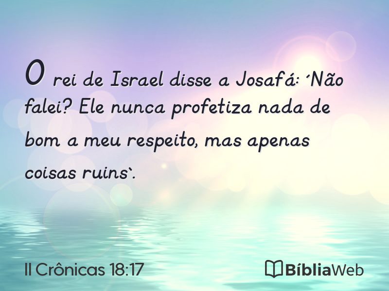 II Crônicas 18:17 em imagem para compartilhar