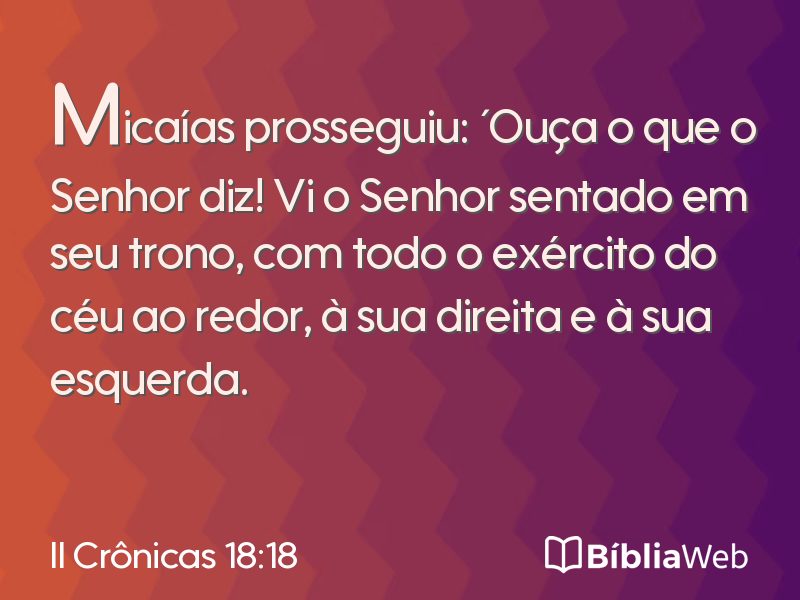 II Crônicas 18:18 em imagem para compartilhar