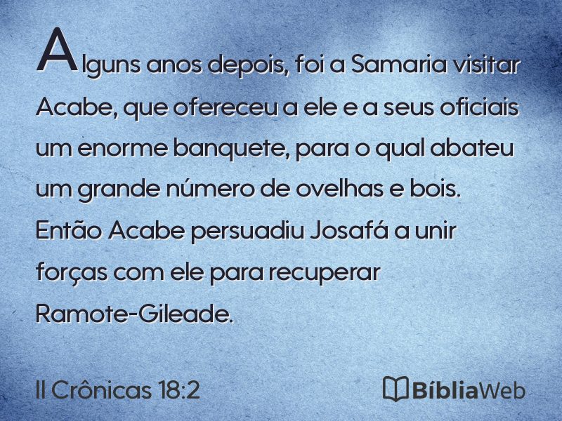 II Crônicas 18:2 em imagem para compartilhar