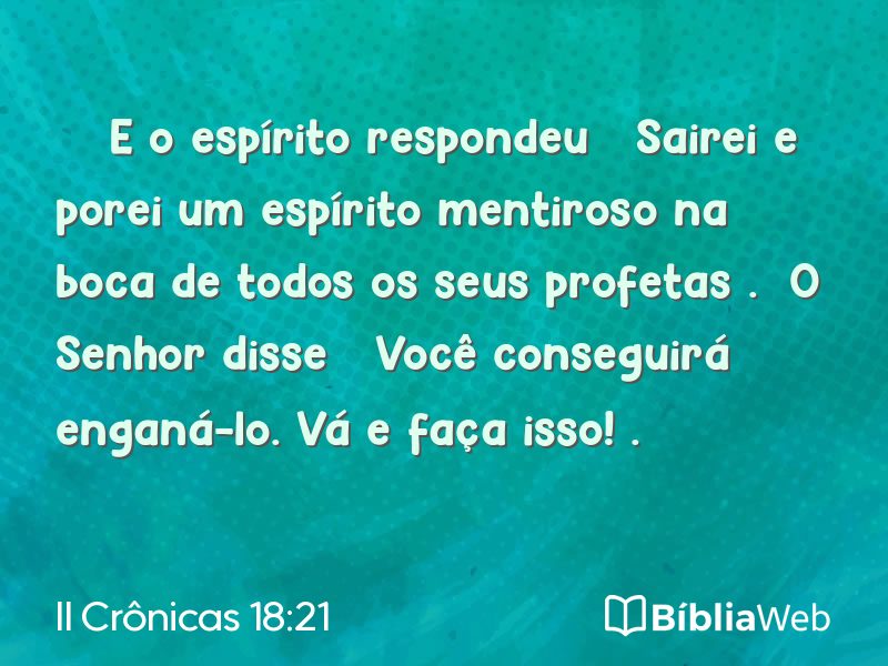 II Crônicas 18:21 em imagem para compartilhar