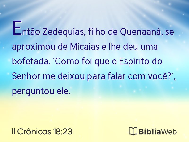 II Crônicas 18:23 em imagem para compartilhar